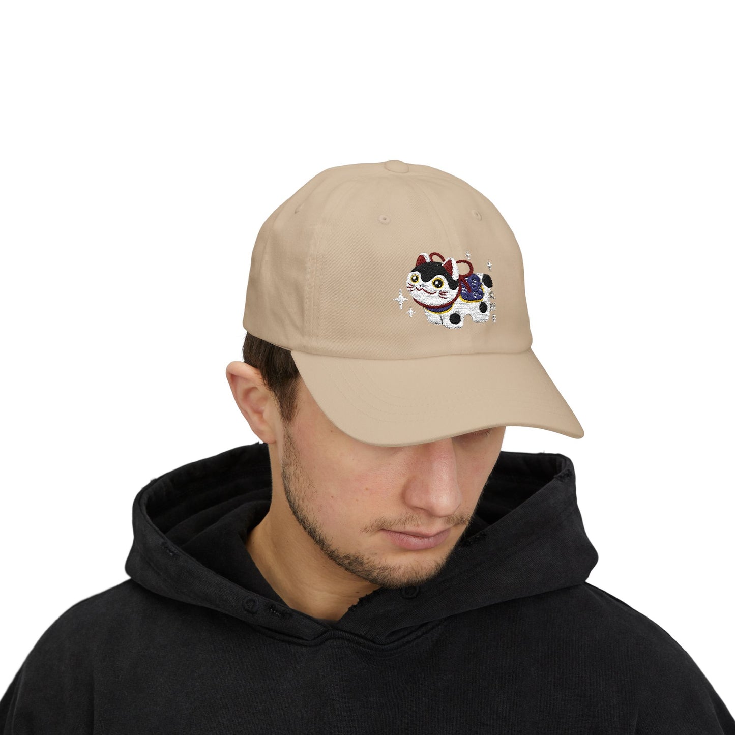 Embroidered Cat Classic Dad Cap - Cute Pet Design for Animal Lovers