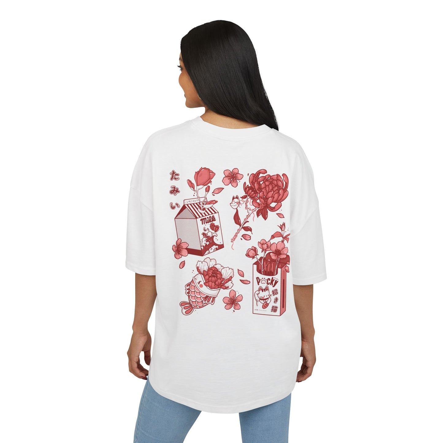 Cute Floral Graphic Unisex Box Tee - Perfect for Casual Outings