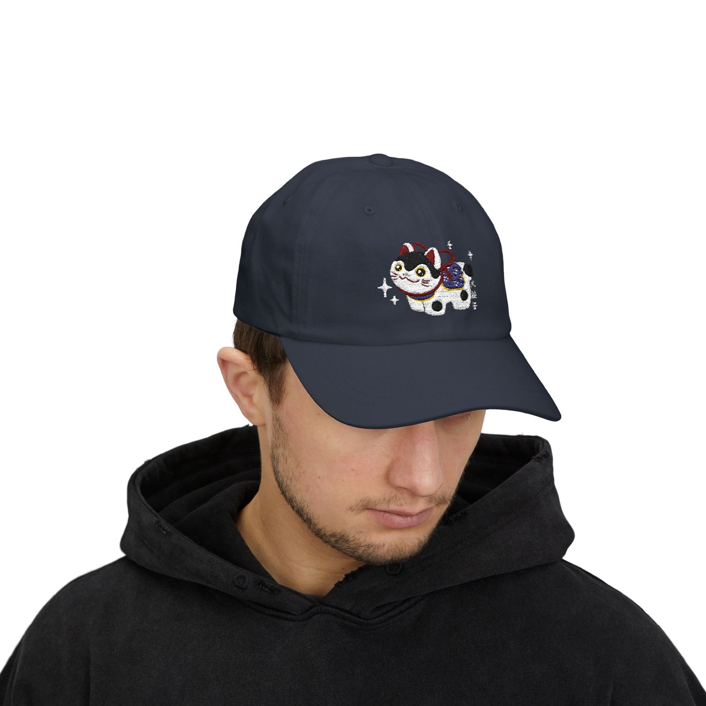 Embroidered Cat Classic Dad Cap - Cute Pet Design for Animal Lovers