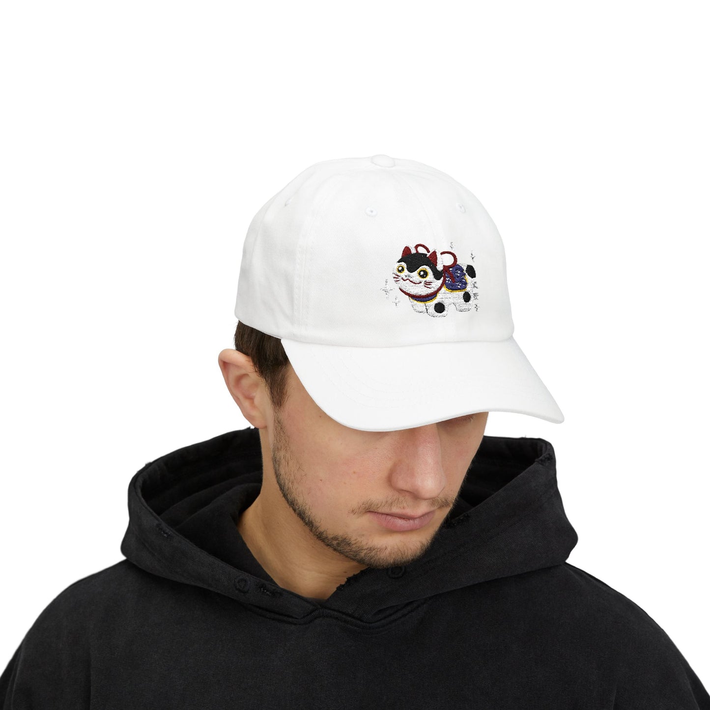 Embroidered Cat Classic Dad Cap - Cute Pet Design for Animal Lovers
