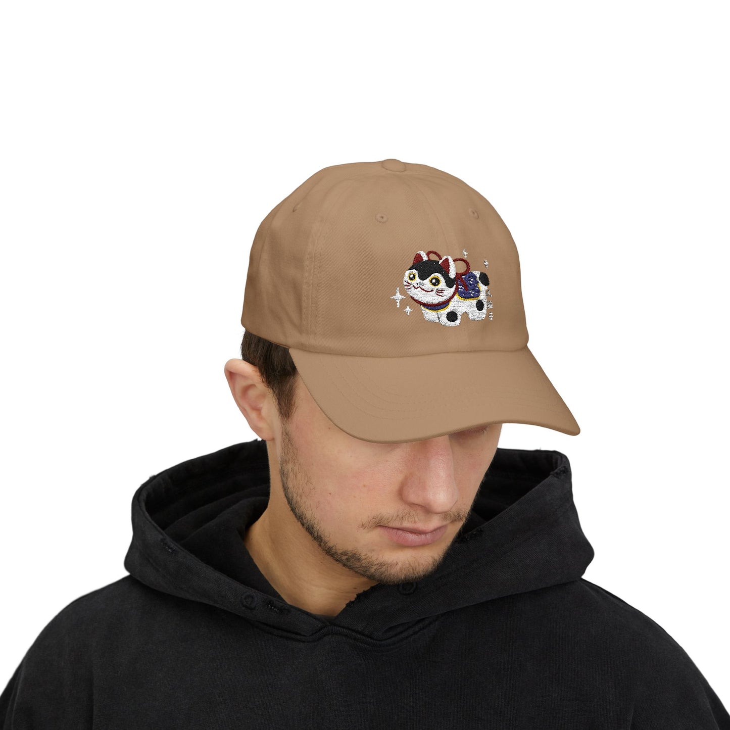 Embroidered Cat Classic Dad Cap - Cute Pet Design for Animal Lovers