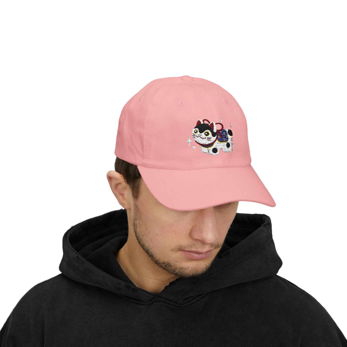 Embroidered Cat Classic Dad Cap - Cute Pet Design for Animal Lovers
